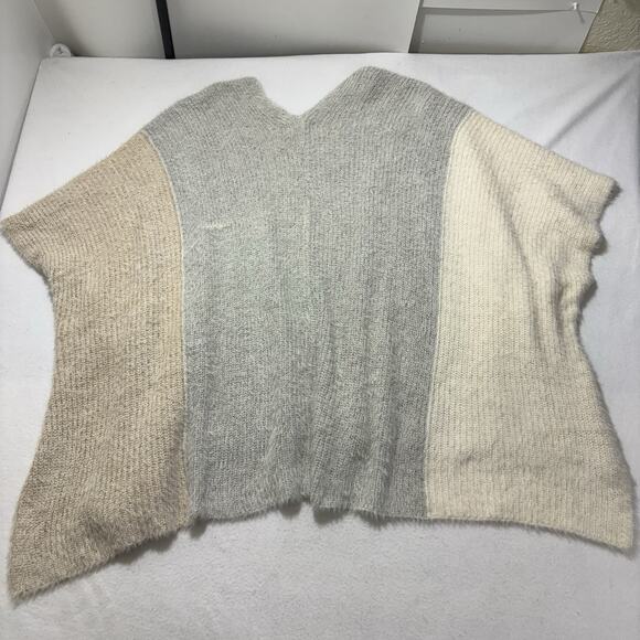 Saturday Sunday Anthropologie Women’s One Size Poncho Sweater Open Front Fuzzy - Picture 10 of 14